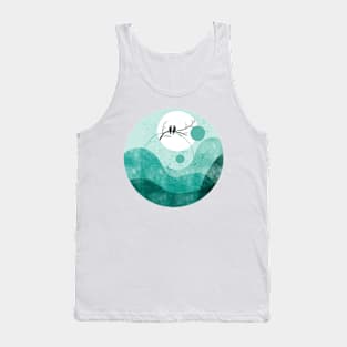 Green Aqua Loves Midnight Tank Top